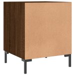 vidaXL Tables de chevet 2Pièces chêne marron 40x40x50cm bois d'ingénierie