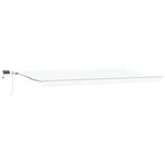 vidaXL Auvent Rétractable avec Blanc 600 ×350 cm tissu
