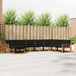 vidaXL Ensemble de canapés d'extérieur 8 Pièces Naturel et Noir