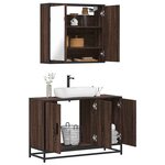 vidaXL Ensemble de meubles de salle de bain 2 Pièces Chêne marron