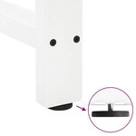 vidaXL Pieds de table basse Blanc 2 pièces 40 x (30-31) cm Acier