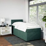 vidaXL Sommier à lattes de lit et matelas Vert foncé 80x200 cm Velours