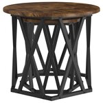 vidaXL Table d'appoint 2 Pièces Chêne fumé Bois d'ingénierie et acier