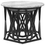 vidaXL Table d'appoint empilable 3 Pièces Gris Sonoma