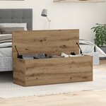 Boîte de rangement vidaXL en chêne fait main 102x35x35 cm en bois aggloméré