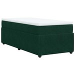 vidaXL Sommier à lattes de lit avec matelas Vert foncé 100x200 cm