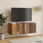 vidaXL Meuble TV mural Bois ancien 78 5 x 31 x 30 cm Bois d'ingénierie