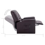 vidaXL Chaise inclinable Marron Similicuir