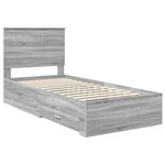vidaXL Cadre de lit Gris Sonoma 90 x 190 cm Bois d'ingénierie