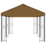 vidaXL Gazebo avec murs latéraux 6 x 3 m Taupe Polyester et Acier 190
