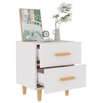 vidaXL Tables de chevet 2 Pièces Blanc 40x35x47 5 cm