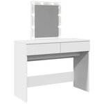 vidaXL Coiffeuse avec LED blanc 100x40x130 cm