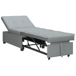 vidaXL Canapé-Lit Gris clair 194 x 67 x 37 cm tissu