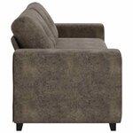 vidaXL Canapé avec coussin Gris foncé Faux cuir