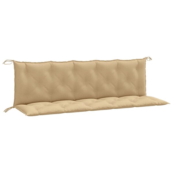 vidaXL Coussins de banc de jardin lot de 2 beige mélangé tissu