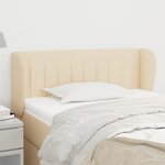 vidaXL Tête de lit avec oreilles Crème 103x23x78/88 cm Tissu