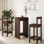 vidaXL Table de bar chêne marron 51x50x103 5 cm bois d'ingénierie