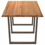 vidaXL Table à manger avec bord naturel 320x100x74cm bois massif chêne