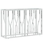 vidaXL Table console 110x30x70 cm acier inoxydable et verre