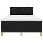 vidaXL Lit à ressorts avec coussin Noir 120 x 190 cm tissu