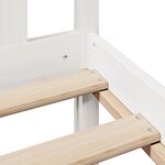vidaXL Lit bibliothèque sans matelas blanc 150x200 cm bois pin massif