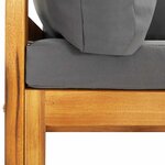 vidaXL Canapés d'angle sectionnels 2 Pièces avec coussins Gris foncé