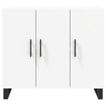 vidaXL Buffet blanc 90x34x80 cm bois d'ingénierie