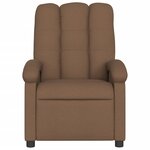 vidaXL Fauteuil inclinable électrique Marron Tissu