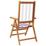 vidaXL Chaises inclinables de jardin lot de 4 tissu et bois massif