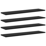 vidaXL Étagère à livres 4 Pièces Noir 80 x 20 x 1 5 cm Bois d'ingénierie