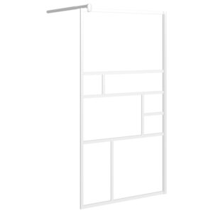 vidaXL Paroi de douche 115x195 cm ESG Verre Blanc
