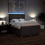 vidaXL Sommier à lattes de lit avec matelas Marron foncé 160x200 cm