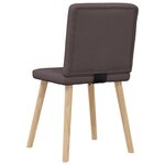 vidaXL Chaises à manger lot de 6 marron foncé tissu