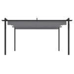 vidaXL Tonnelle de jardin avec toit rétractable 4x3 m Anthracite