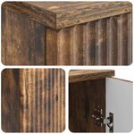 vidaXL Bureau Chêne fumé 142 5 x 50 x 75 cm Bois d'ingénierie
