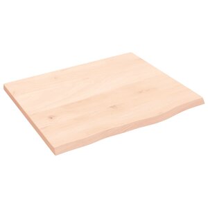 vidaXL Dessus de table 60x50x2 cm bois de chêne massif non traité