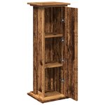 vidaXL Piédestal avec rangement vieux bois bois d'ingénierie