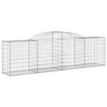 vidaXL Paniers à gabions arqués 20 Pièces 300x50x80/100 cm fer galvanisé