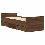 vidaXL Cadre de lit sans matelas chêne marron 90x200 cm