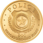 Monnaie POLICE First Responders 1 g Or 10$ Cook Islands 2026 (PRÉCOMMANDE)