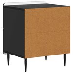 vidaXL Cabinet de chevet 2 pièces Noir 43 x 34 5 x 49 5 cm