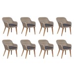vidaXL Salon de jardin avec coussins 9 Pièces Résine tressée