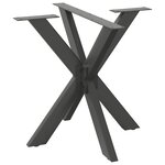 vidaXL Pied de table à manger en forme d'araignée  anthracite  85 x 85 x (72-73) cm  acier