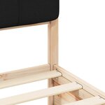 vidaXL Cadre de lit avec tête de lit rembourrée Noir 135 x 190 cm