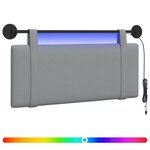 vidaXL Tête de lit suspendue Gris clair Tissu