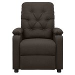vidaXL Fauteuil Marron foncé Tissu