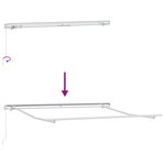 vidaXL Auvent manuel rétractable anthracite et blanc 300x250 cm
