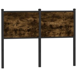 vidaXL Tête de lit chêne fumé 120 cm bois d'ingénierie et acier