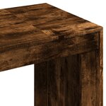 Bureau table poste de travail meuble d'ordinateur informatique étude chêne fumé 123 5 x 73 5 x 75 cm bois d'ingénierie brun 02_0023573