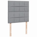 vidaXL Sommier à lattes de lit et matelas Gris clair 90x190 cm Tissu